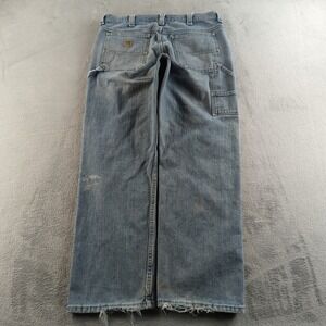 Lee Carpenter Jeans 38x32 (Fits 36x32) Blue Light Wash‎ Faded Grunge Skater Y2K